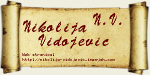 Nikolija Vidojević vizit kartica